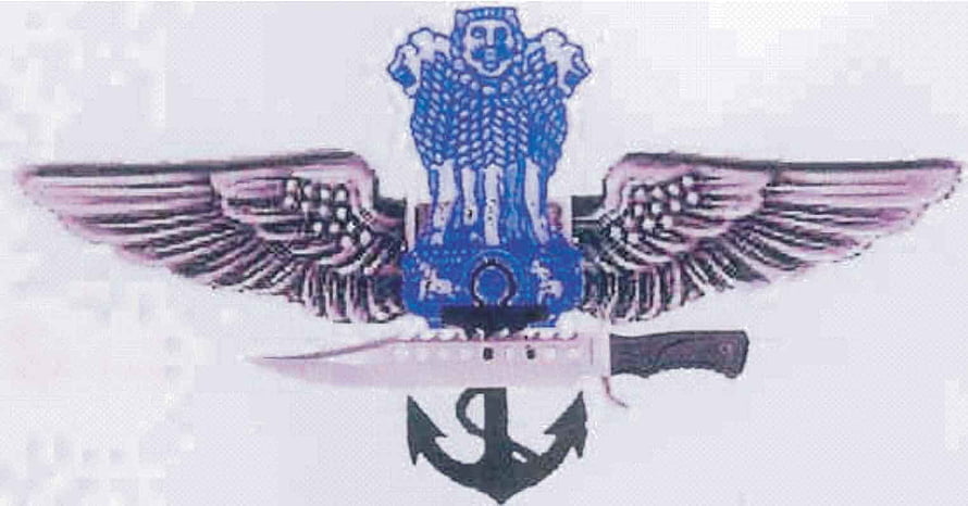 Indian Navy MARCOS Commando Emblem with Wings, Dagger, and Anchor HD wallpaper