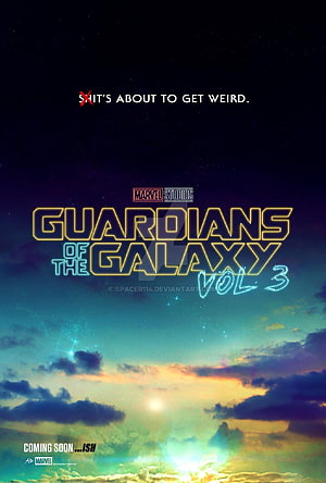 Guardians of the Galaxy Vol. 3 Cinematic Poster with Cosmic Sky and Neon Typography HD phone wallpaper