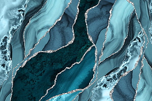 Abstract Turquoise and Silver Marble Texture with Fluid Art Patterns HD wallpaper