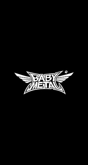 BabyMetal Winged Logo with Skull Icon on Black Background HD phone wallpaper
