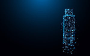 Digital Forensics Concept with Glowing Binary Data and Network Nodes on Dark Background HD wallpaper