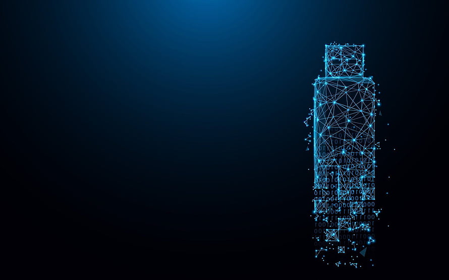 Digital Forensics Concept with Glowing Binary Data and Network Nodes on Dark Background HD wallpaper