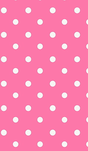 Pastel Pink Polka Dot Pattern with White Circles for a Cute and Minimalist Aesthetic HD phone wallpaper