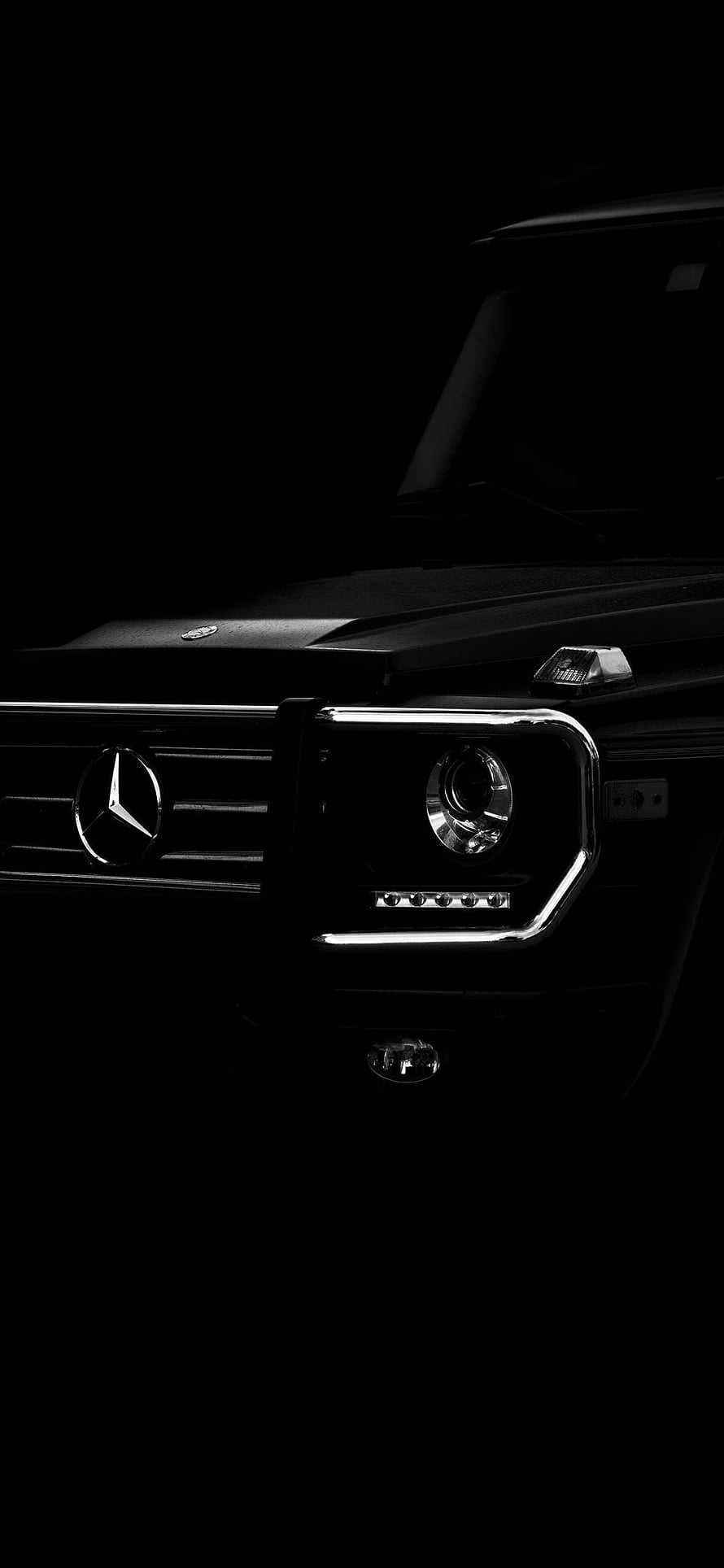 Mercedes-AMG G 63 Black Edition Front Grille and Headlight Close-Up HD phone wallpaper