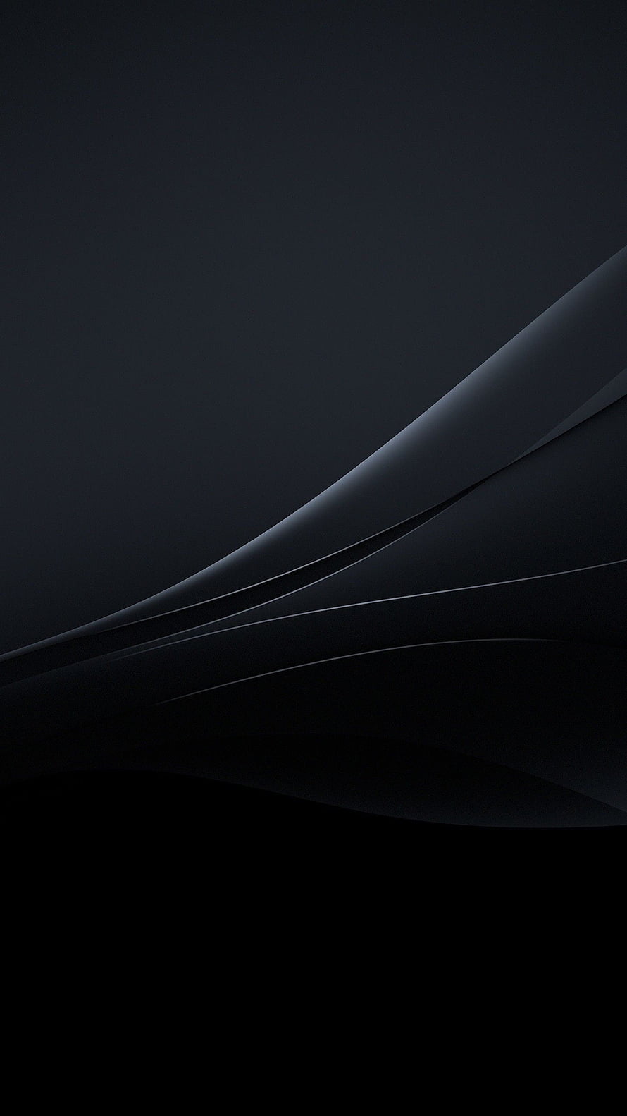 Minimalist Dark Abstract Curves and Flowing Lines on Black Background HD phone wallpaper