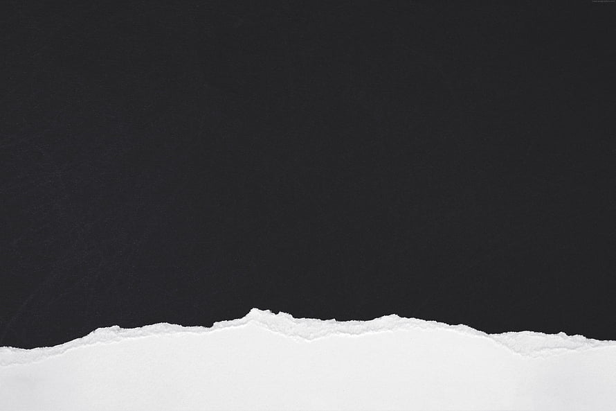 Minimalist Ripped White Paper Edge on Dark Charcoal Background HD wallpaper