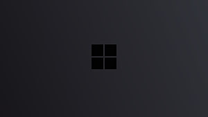 Minimalist Windows 10 Logo on Dark Charcoal Background HD wallpaper
