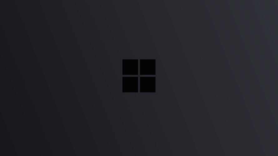 Minimalist Windows 10 Logo on Dark Charcoal Background HD wallpaper