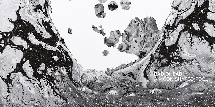 Radiohead A Moon Shaped Pool Abstract Black and White Fluid Art Wallpaper HD wallpaper