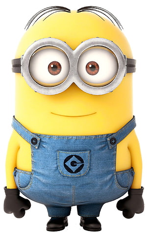 Cute Minion Character from Despicable Me in Blue Overalls and Goggles HD phone wallpaper