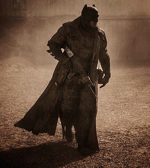 Batman Knightmare Concept Art in Dusty Wasteland HD phone wallpaper