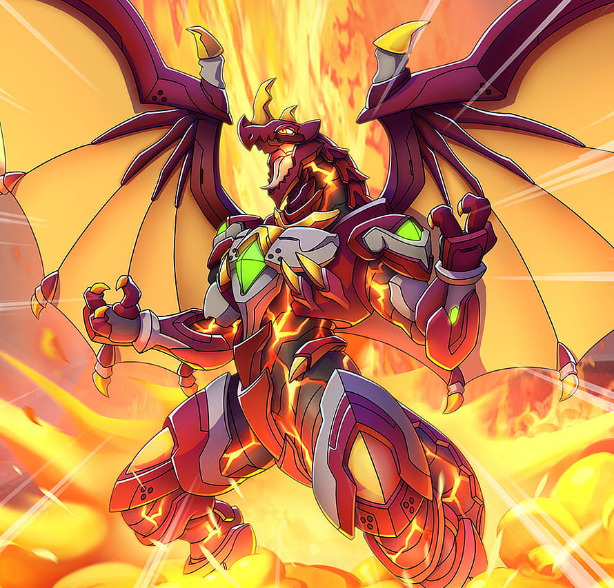 Drago Bakugan Evolutions Fiery Dragon Character Artwork HD wallpaper