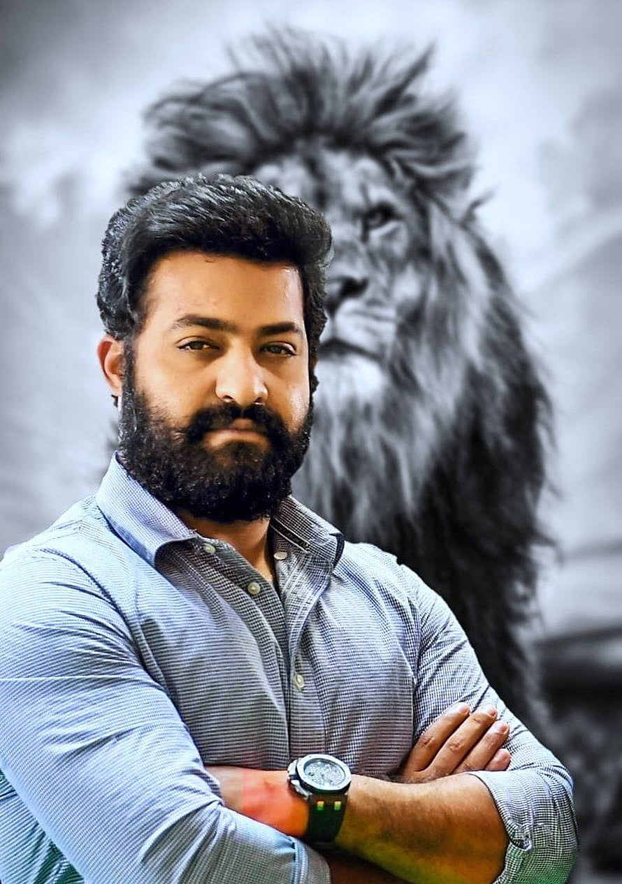 Anil Kumar Chowdary Portrait With Lion Background HD phone wallpaper