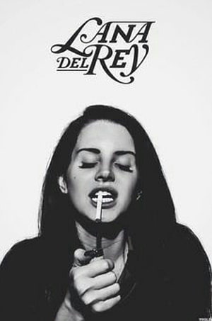 Lana Del Rey Black and White Portrait with Cigarette HD phone wallpaper