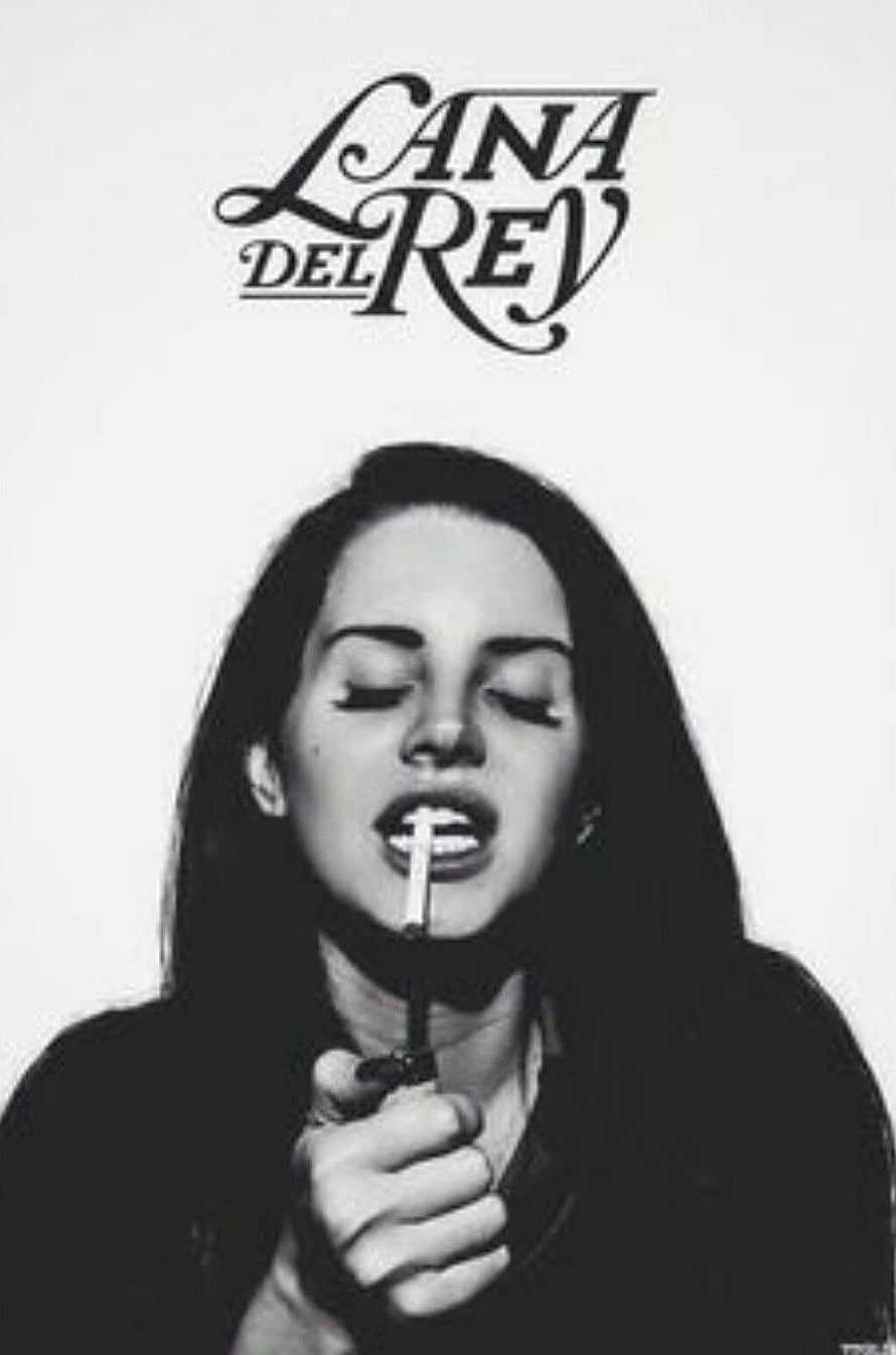 Lana Del Rey Black and White Portrait with Cigarette HD phone wallpaper