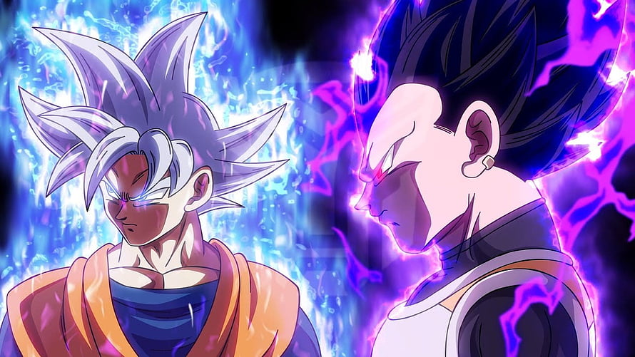 Goku Ultra Instinct and Vegeta Ultra Ego Face Off in Dragon Ball Super Anime Art HD wallpaper