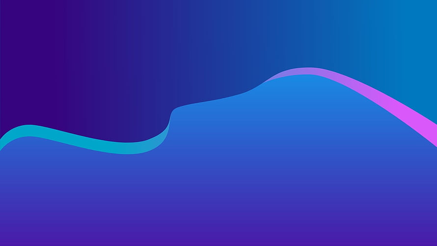 Abstract Gradient Wave Design with Smooth Curves in Blue and Purple Tones HD wallpaper