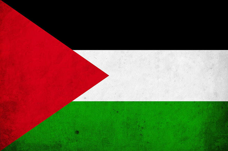 Palestine National Flag With Distressed Grunge Texture HD wallpaper