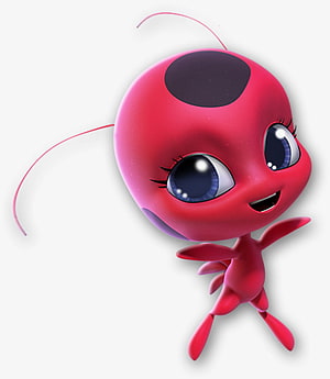 Tikki the Lucky Charm Kwami from Miraculous Ladybug in a Cheerful 3D Render HD phone wallpaper
