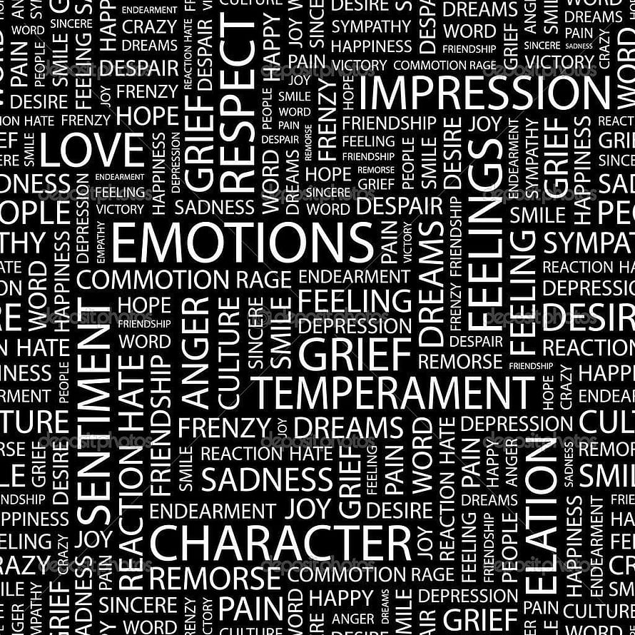 Emotions and Feelings Word Cloud on Black Background HD phone wallpaper