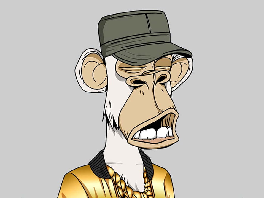 EminApe Bored Ape Yacht Club NFT Character Wearing Gold Chain and Cap HD wallpaper
