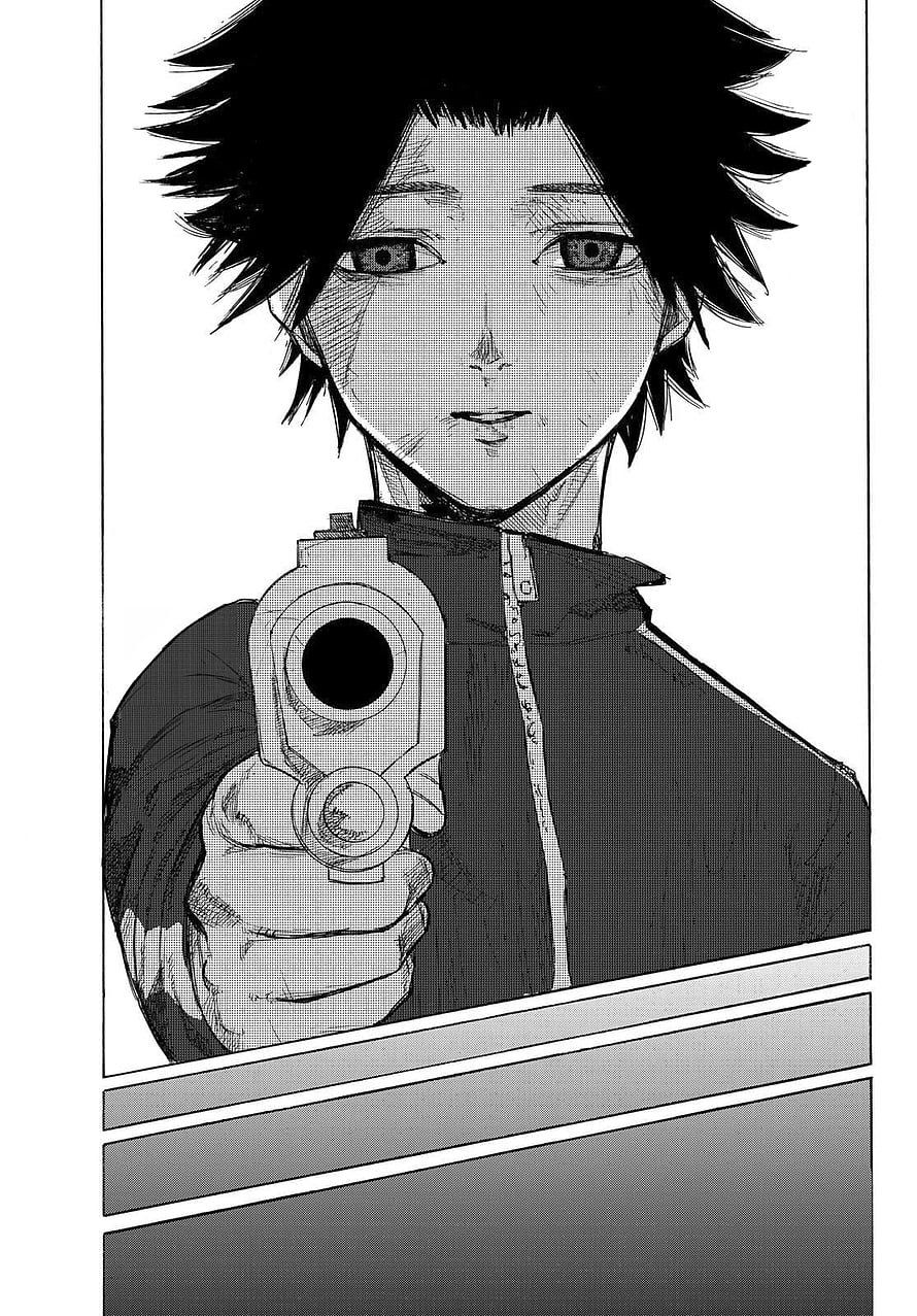 Juujika no Rokunin Anime Character Aiming Pistol in Black and White Manga Panel HD phone wallpaper