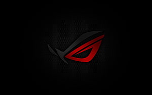 Asus ROG Gaming Logo on Dark Hexagonal Mesh Background HD wallpaper