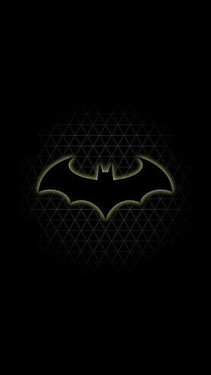 Batman Dark Knight Minimalist Logo with Geometric Triangle Grid on Black Background, Batman dark knight, logo batman HD phone wallpaper