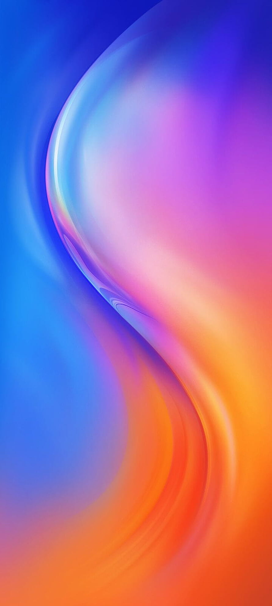 Vibrant Abstract Gradient Flow with Smooth Curves and Soft Color Blends HD phone wallpaper