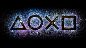 AOXO Logo on Textured Blue and Purple Background with Geometric Shapes HD wallpaper