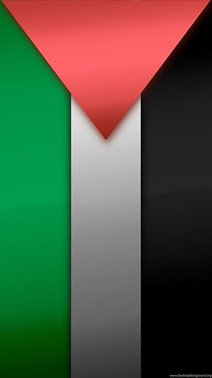 Minimalist Palestinian Flag Design with Geometric Color Blocks and Soft Gradients HD phone wallpaper