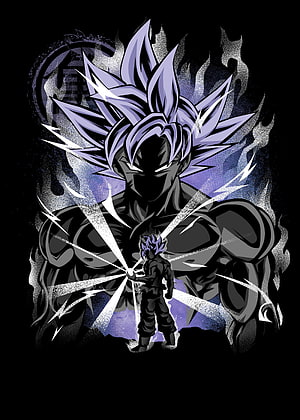 Goku Ultra Instinct Dark Aura Dragon Ball Anime Artwork HD phone wallpaper