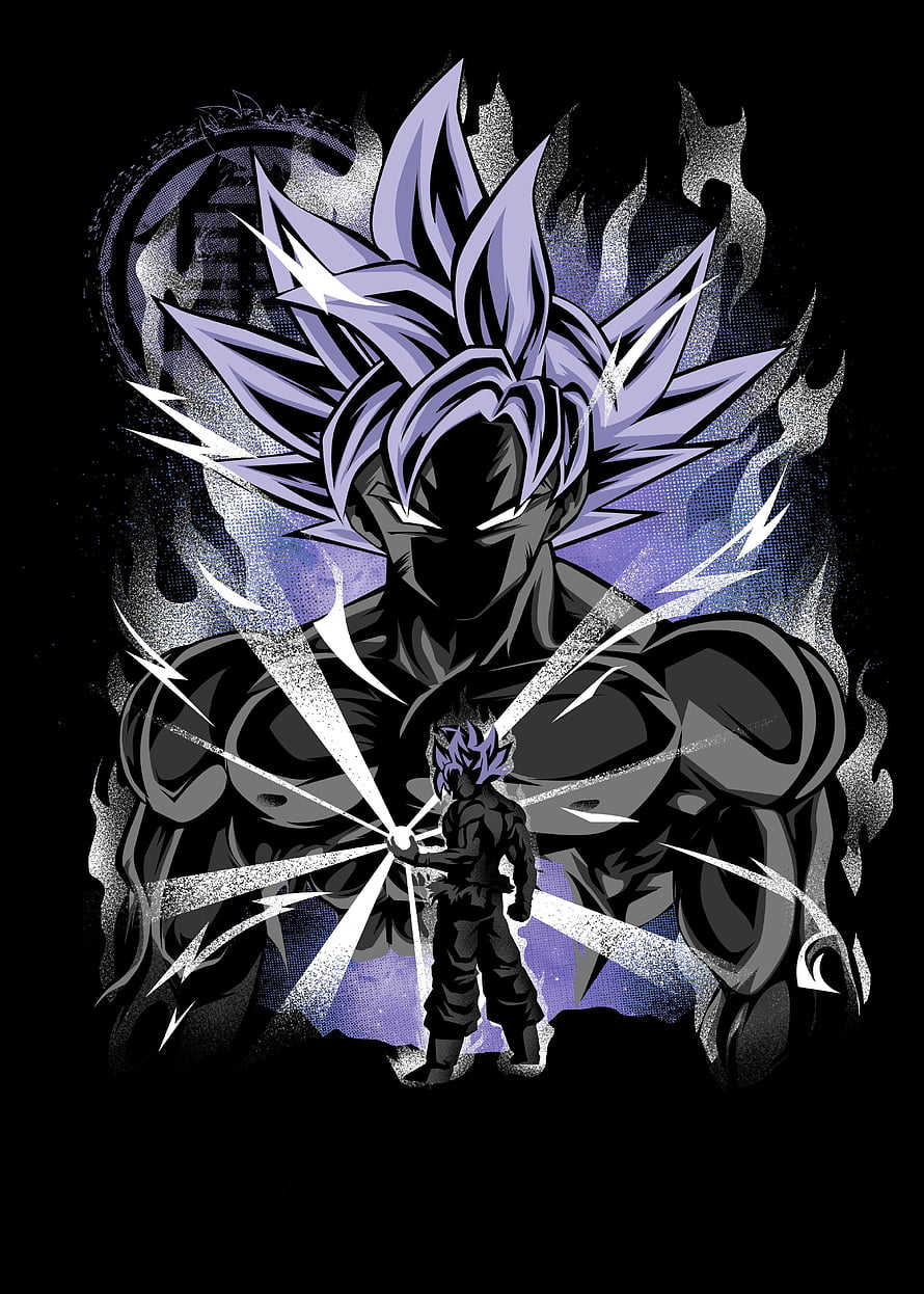 Goku Ultra Instinct Dark Aura Dragon Ball Anime Artwork HD phone wallpaper