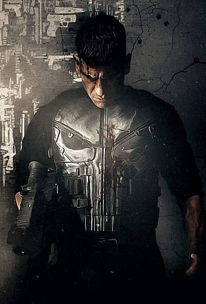 Frank Castle The Punisher in Tactical Armor with Blood Stains and Weapon HD phone wallpaper