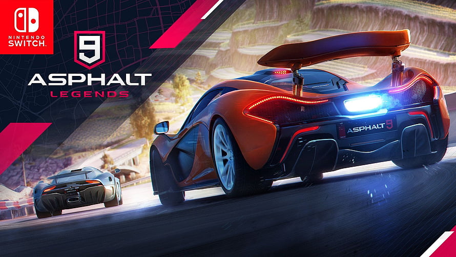 Asphalt 9 Legends Racing Game Artwork Featuring High Performance Supercars on a Desert Track HD wallpaper