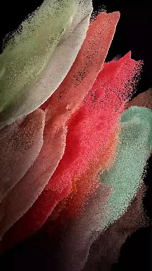 Vibrant Colored Powder Explosion Abstract Art on Black Background HD phone wallpaper