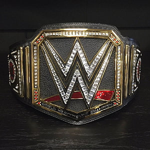 WWE World Heavyweight Championship Belt with Diamond Encrusted Logo and Gold Plating HD phone wallpaper