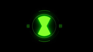 Glowing Green Omnitrix Symbol from Ben 10 on Black Background HD wallpaper