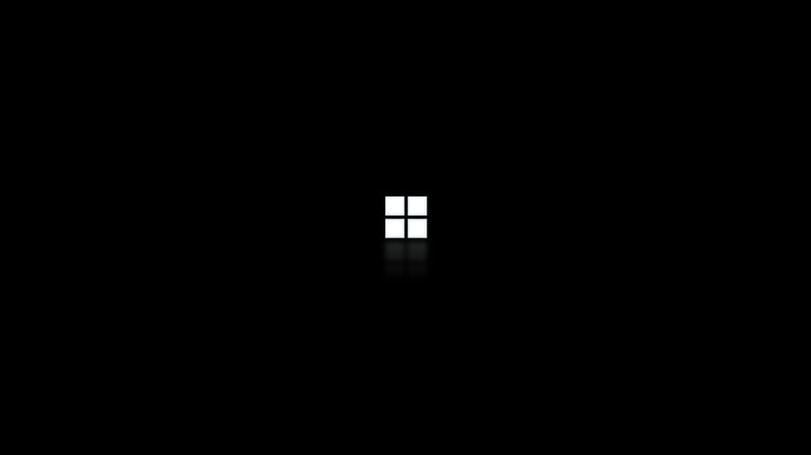 Windows 10 Logo Minimalist Black Background Desktop Wallpaper HD wallpaper