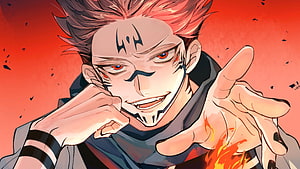Jujutsu Kaisen Yuji Itadori Cursed Energy Portrait Anime Illustration HD wallpaper