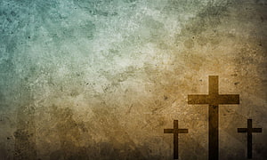 Vintage Christian Crosses on Distressed Grunge Texture Background HD wallpaper