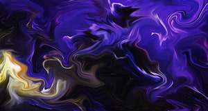 Dark Purple and Gold Abstract Fluid Art with Swirling Liquid Ink Patterns HD wallpaper