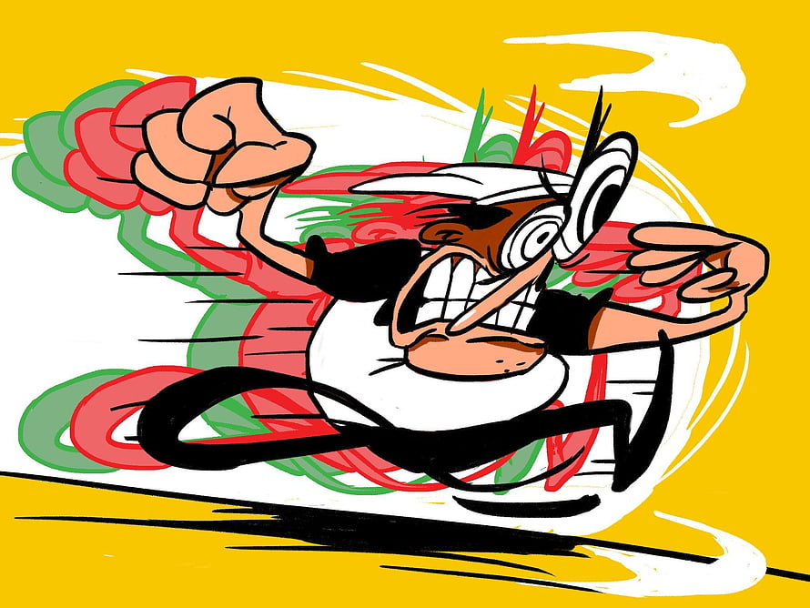 Pizza Tower Peppino Running With Intense Expression and Motion Trails HD wallpaper