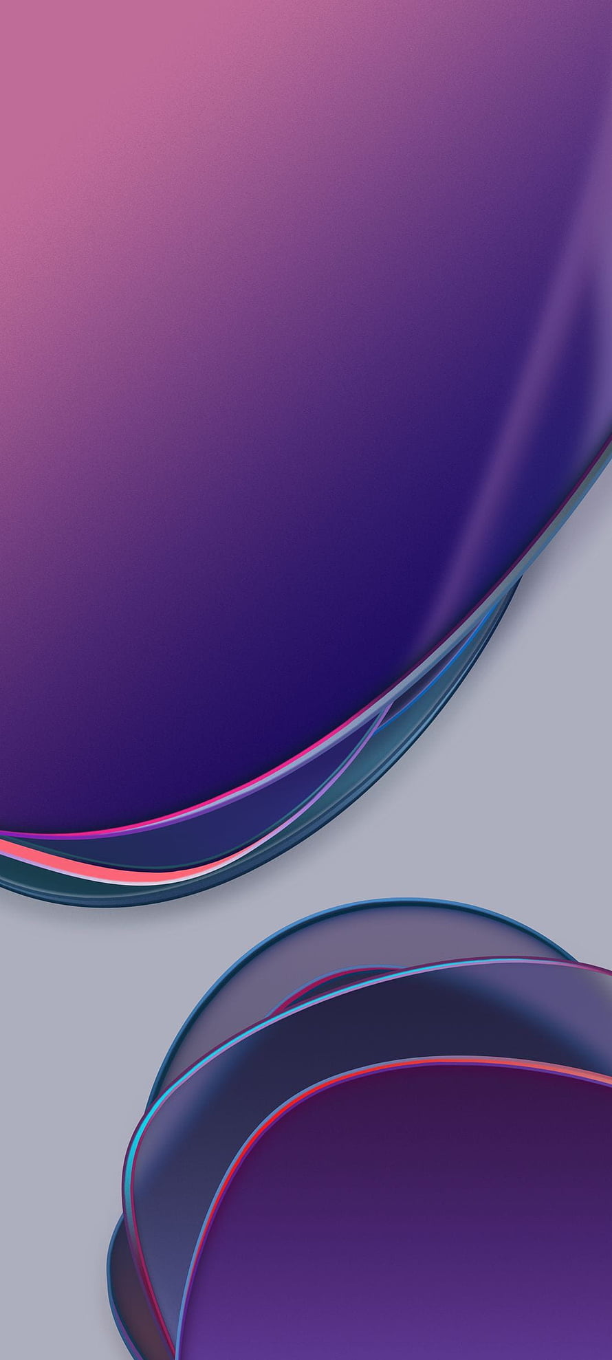 OnePlus 8T Abstract Gradient Wallpaper with Flowing Purple and Blue Curves HD phone wallpaper
