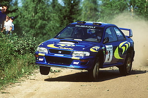 Colin McRae Subaru Impreza WRC Rally Finland 1997 Dirt Stage Action HD wallpaper