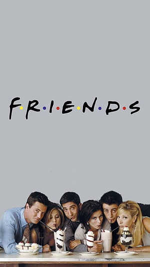 Friends TV Series Cast Sharing Milkshakes at Central Perk Cafe HD phone wallpaper