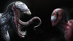 Venom and Spider-Man Face Off in Dramatic Confrontation, Venom Dual Monitor, venom vs riot HD wallpaper