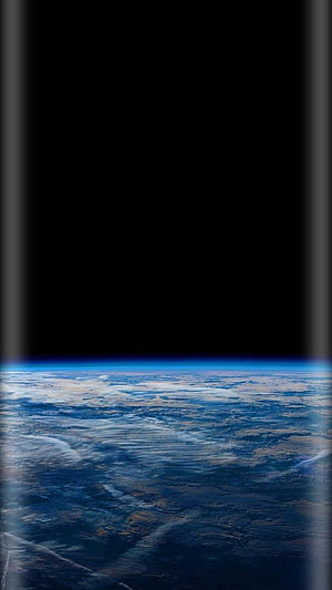 Earth Horizon From Space With Atmospheric Glow and Dark Void HD phone wallpaper