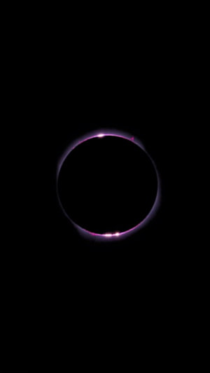 Minimalist purple glowing ring on a black background HD phone wallpaper