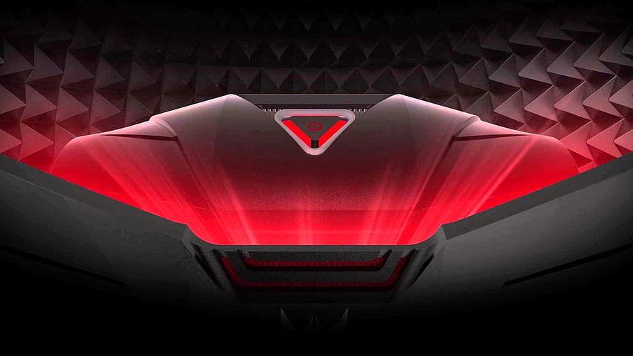 Acer Nitro 5 Gaming Laptop Front View with Red LED Lighting and Triangular Logo HD wallpaper